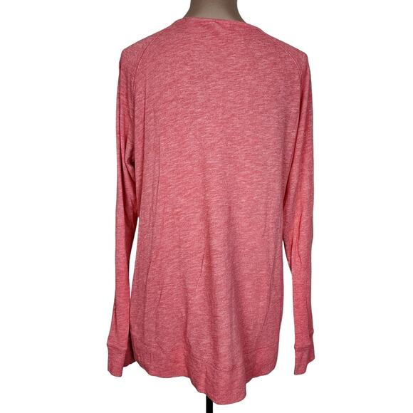 IO Large Red Orange Long Sleeve Top - Picture 2 of 4